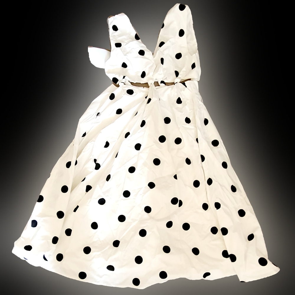 White Polka Dot Dress - Sample